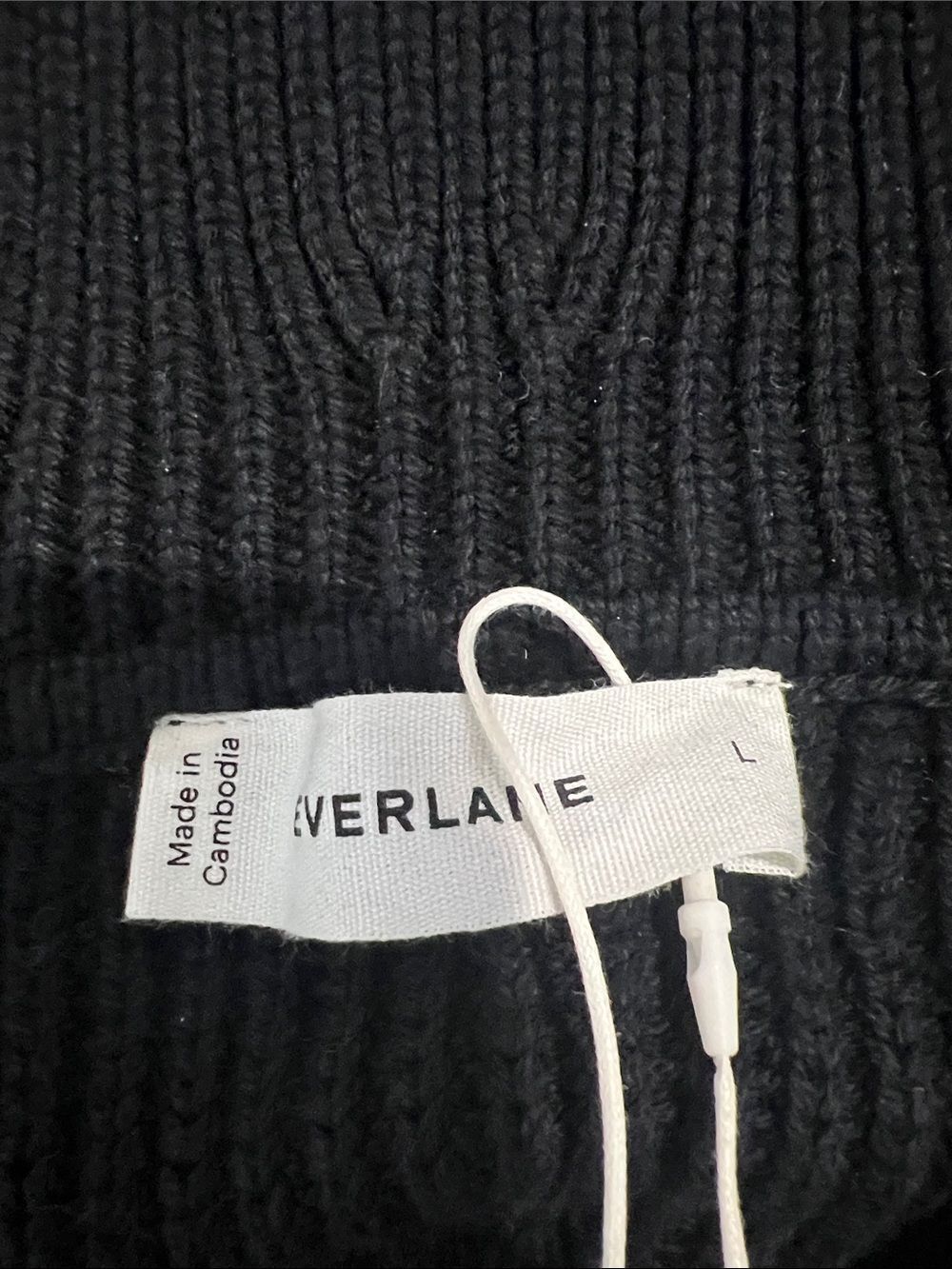 New Everlane THE FULL-ZIP SWEATER IN EVERYDAY COTTON Black Size L - Picture 4 of 13